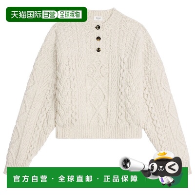 香港直邮Celine 思琳 女士 Triomphe ARAN羊毛圆领套头衫 28YTFOW