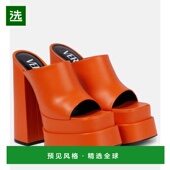 香港直邮versace 001180 皮质防水台凉拖 范思哲 女士