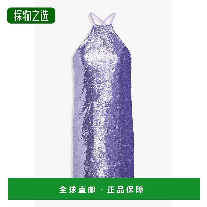 香港直邮The Attico 女士 珠片薄纱迷你连衣裙 227WCA146E060011L