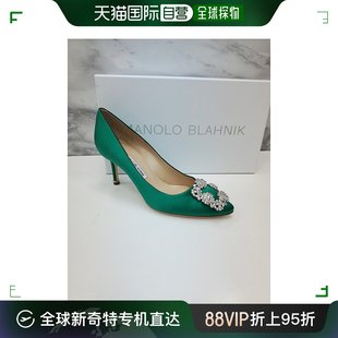 浅口尖头 9XX0316单鞋 Blahnik女士绿色徽标高跟鞋 香港直发Manolo