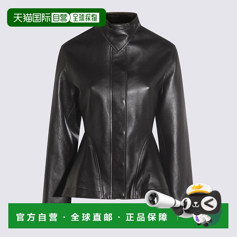 1h可退 香港直邮Alaïa 女士 收腰水洗羔羊皮皮革夹克 AA9V1113X07