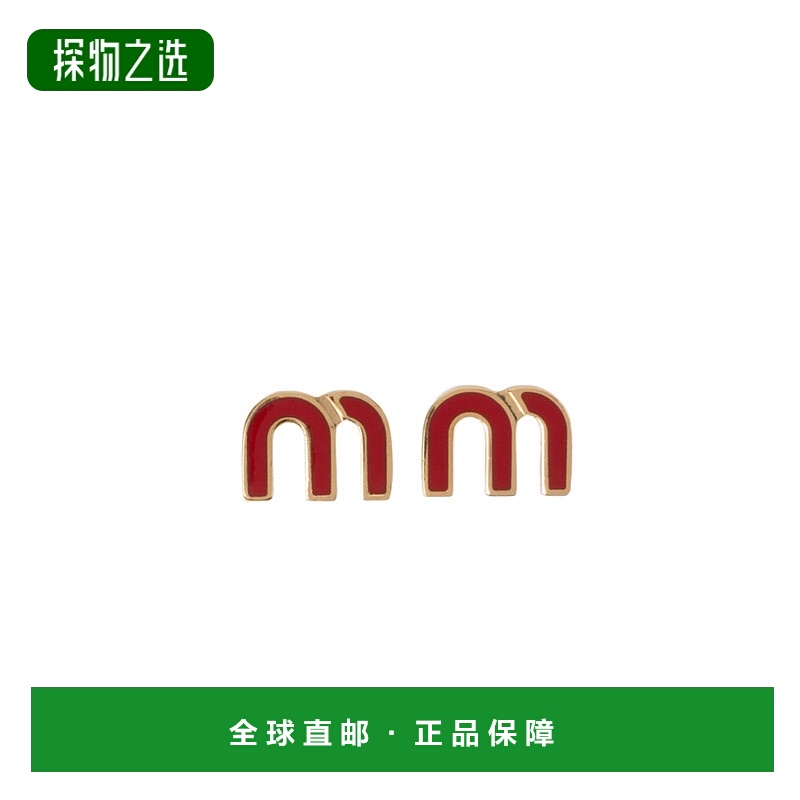 香港直邮Miu Miu M图案耳饰 5JO9112F6T新款