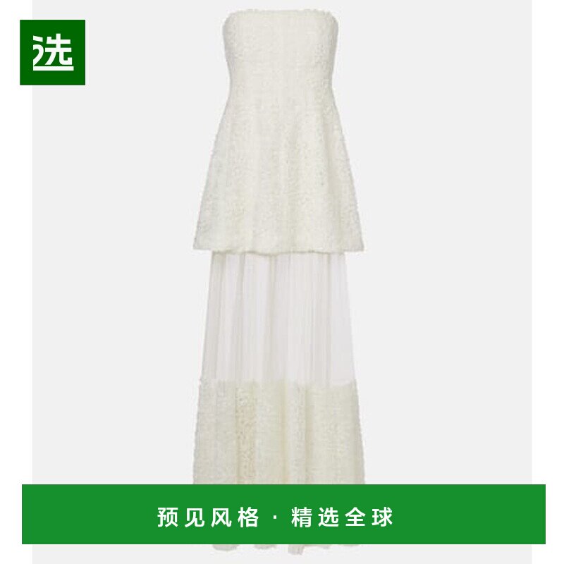 1h可退 香港直邮Simkhai 女士 Marella 雪纺紧身束胸连衣裙长裙