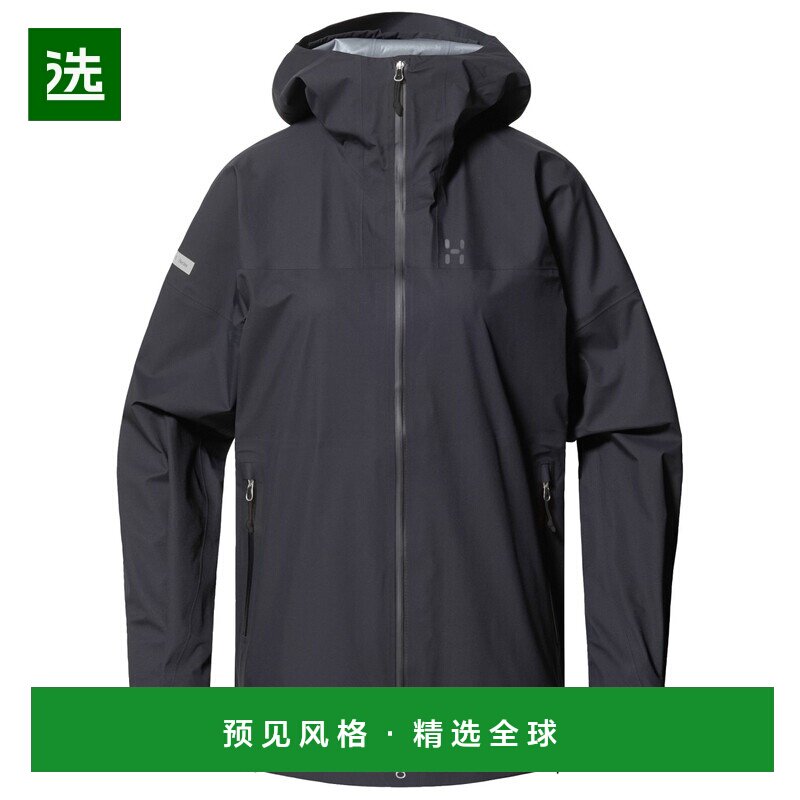 香港直邮haglofs 女士户外冲锋衣 1024383TRUEBLACK CO 黑色夹克 - 实物图