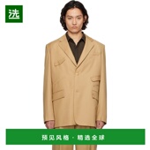 外 Wang 香港直邮Feng 1h可退 Multi Chen 黄褐色 西装 男士 Slash