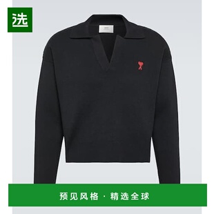 1h可退 香港直邮Ami Paris 男士 Ami De Cœur 棉混纺Polo毛衣