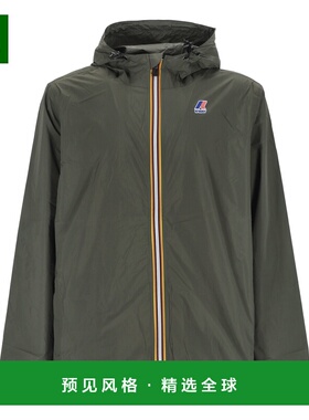 1h可退 香港直邮K-Way 男士 徽标拉链休闲夹克 K2123ZW grey灰色