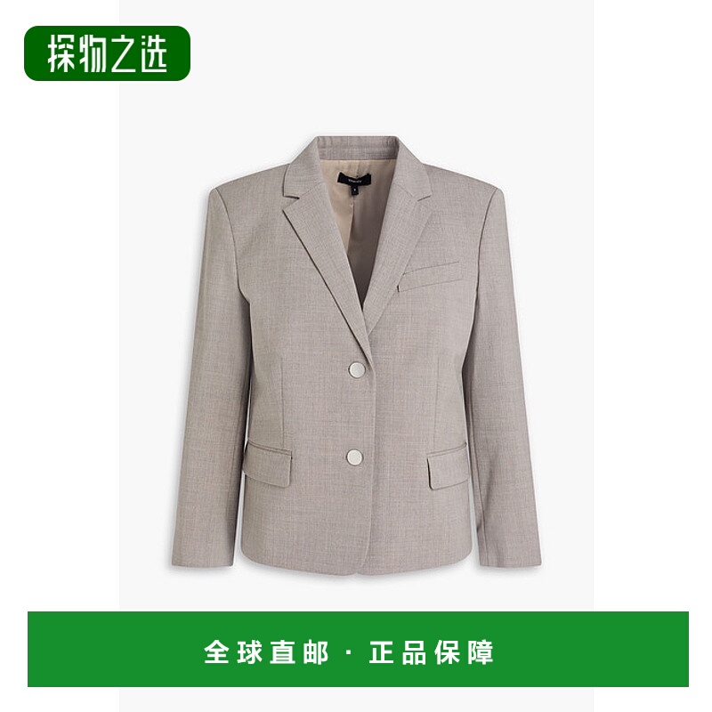 香港直邮THEORY 希尔瑞 女士 短款羊毛混纺西装外套 O0701101PFAC