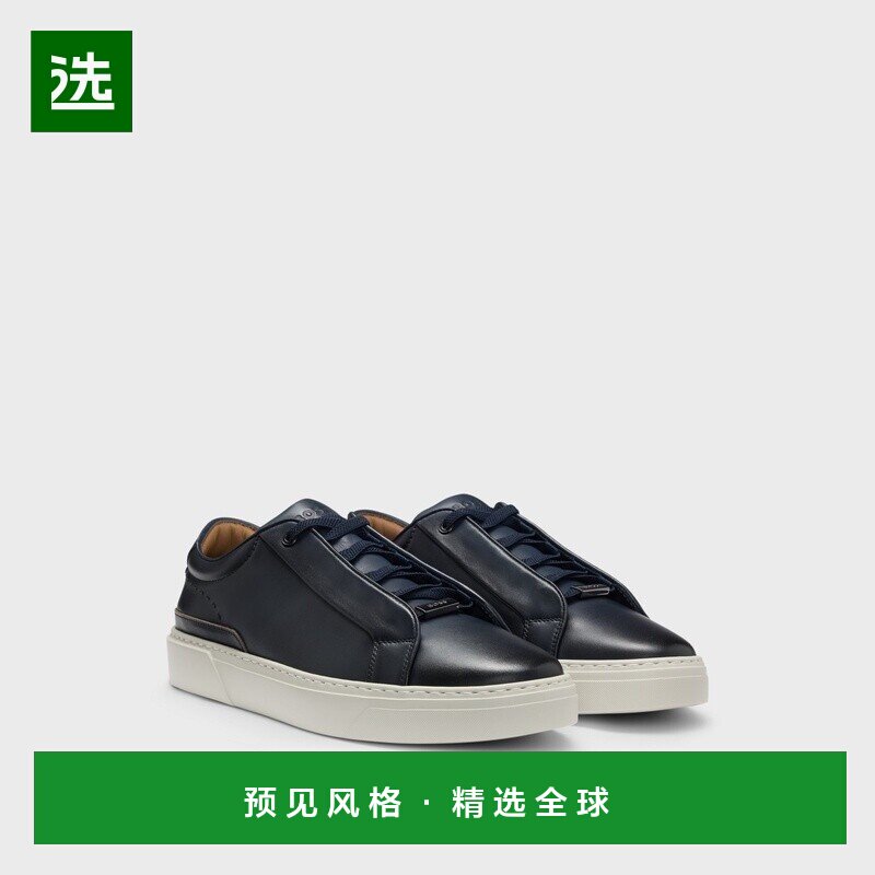 欧洲直邮HUGO BOSS雨果BOSS BLACK GARY 隐形鞋带皮革运动鞋男鞋图片