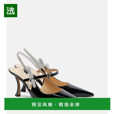 1h可退 香港直邮mach mach 女士 Cube 水晶精饰皮质浅口鞋