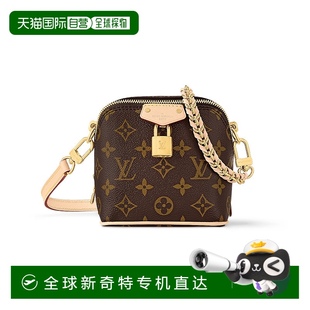 欧洲直邮LV 老花零钱单肩包 路易威登24新款 女士棕色牛皮革经典