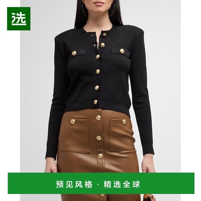 1h可退 【美国直邮】L Agence 图卢兹开衫 女士毛衣 修身设计 透