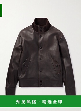 1h可退 香港直邮Slowear 男士 皮革夹克 6P0035MP037620 brown棕