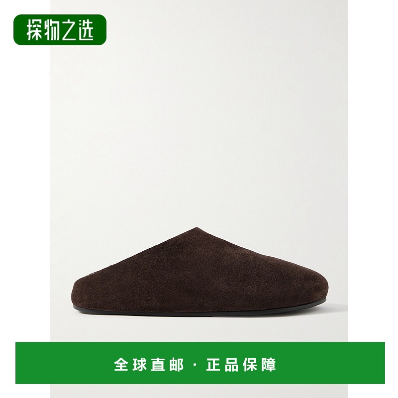 香港直邮The Row 男士 Hudson 皮毛内里绒面革木屐 F2118L302SH01