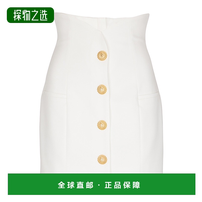 香港直邮Balmain 高腰半身裙 EF2LB027VE17