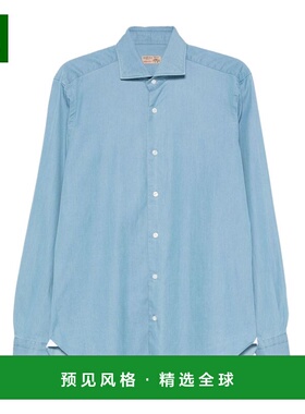 香港直邮BARBA 男士衬衫 LIU13P01PZ0998U2 AW2025 蓝色