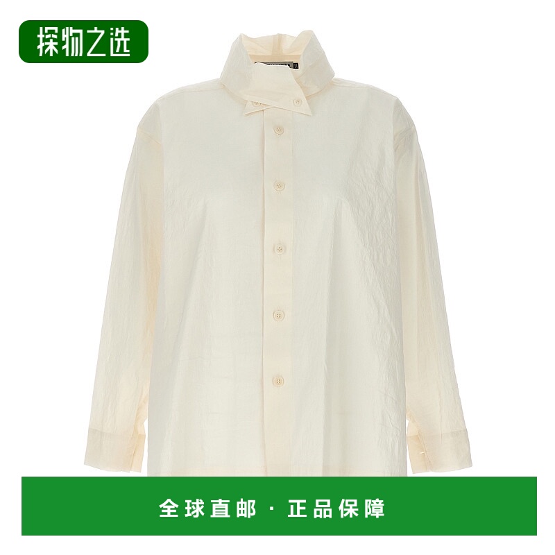 1小时内可退 欧洲直邮issey miyake 女士 衬衫亚麻三宅一生
