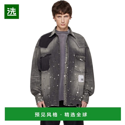 1h可退 香港直邮Maison Mihara Yasuhiro 三原康裕 男士 黑色做旧