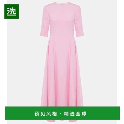 香港直邮EMILIA WICKSTEAD 女士 Georgie 羊毛中长连衣裙丝绸