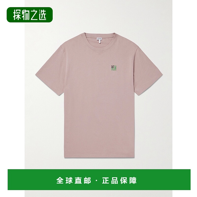 香港直邮LOEWE 罗意威 男士 Logo刺绣棉针织T恤 H526Y22XDD