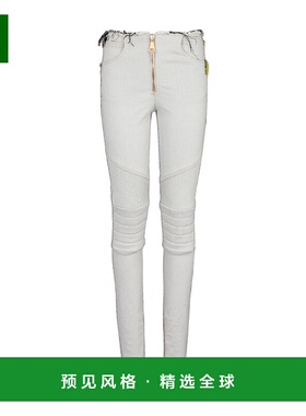 香港直邮Balmain 徽标修身紧身裤牛仔裤 YF0ME020DC66