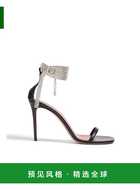 1h可退 香港直邮Amina Muaddi 女士 Giorgia 水晶装饰皮质凉鞋 GI
