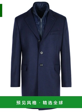 香港直邮FAY 男士夹克 NAM53511390GAHU802 AW2025 深蓝色 羊毛和