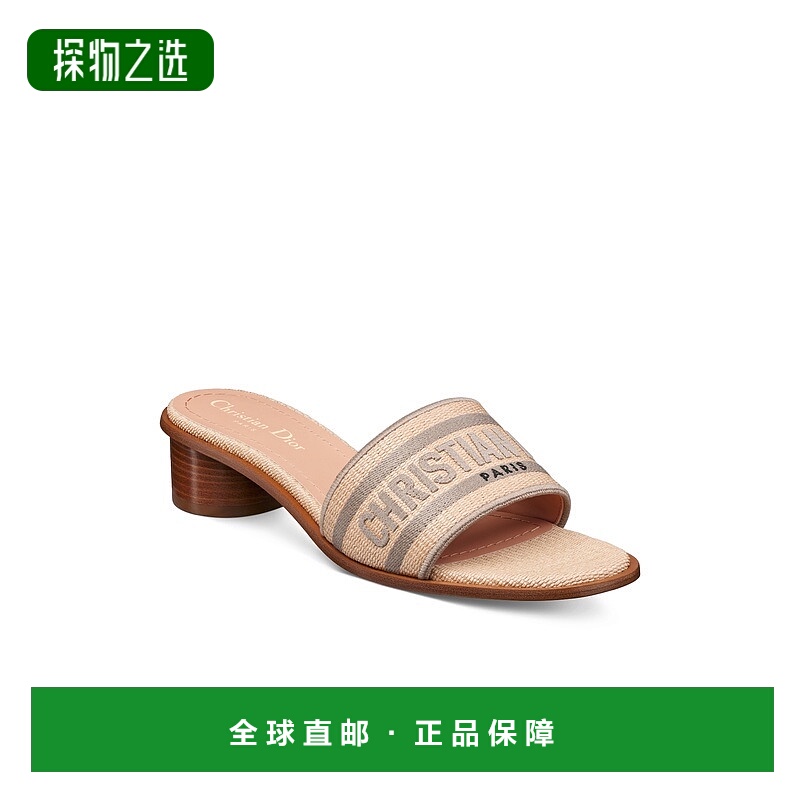 自营欧洲直邮Dior/迪奥 女士Dway iviera高跟穆勒鞋