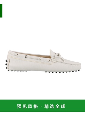 香港直发TODS托德斯女士白色系带乐福鞋休闲百搭XXW0FW050305J1