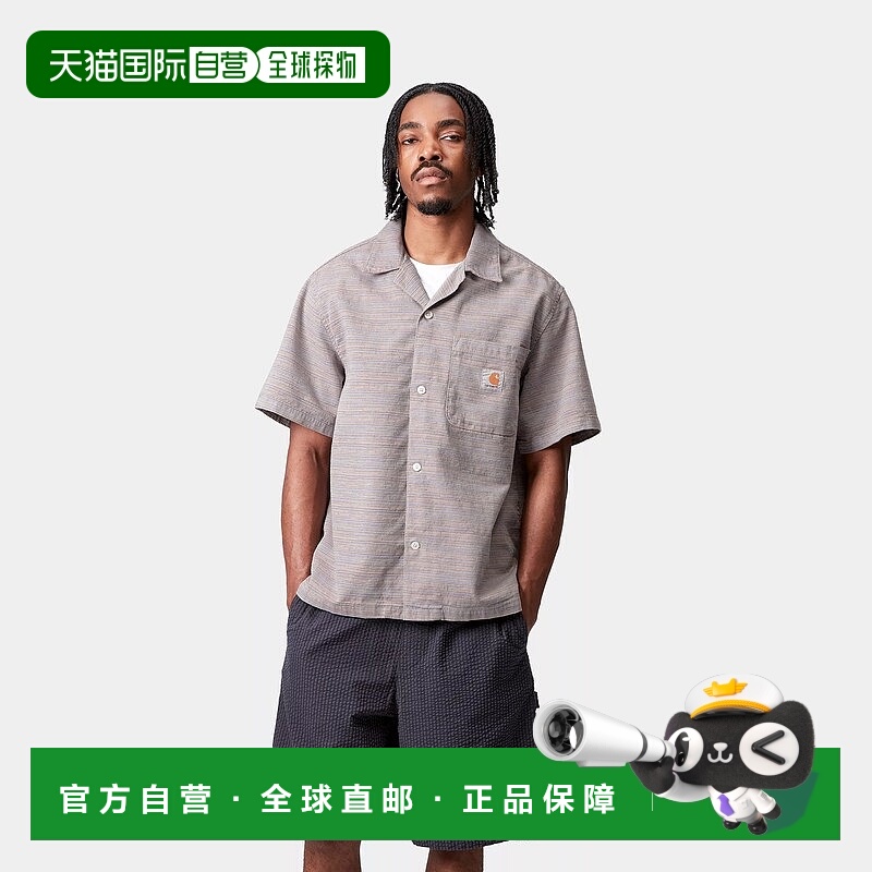 自营欧洲直邮Carhartt Wip 男士多色棉短袖衬衫条纹