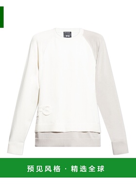 1h可退 香港直邮Y-3 男士针织衫 KB46420CWHITE AW2025 白色 Swea