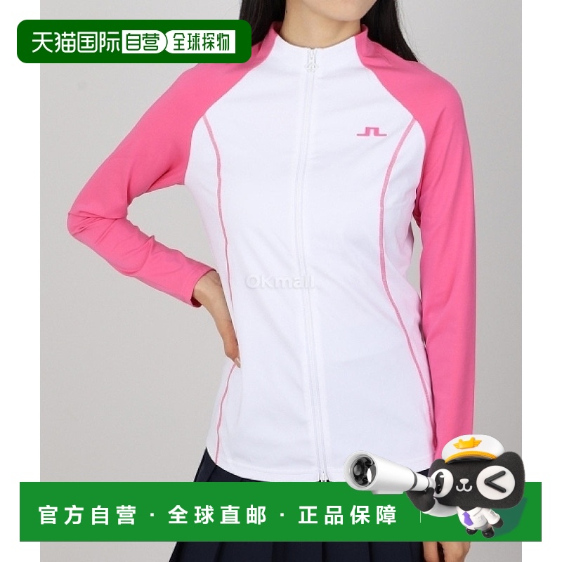 韩国直邮J．Lindeberg金·林德伯格上装T恤男女款白色徽标休闲