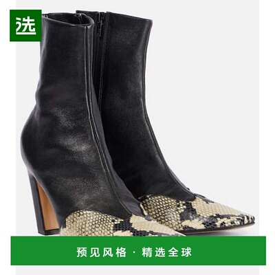 1h可退 香港直邮KHAITE 女士 Nevada 皮质短靴 colorful花色 舒适