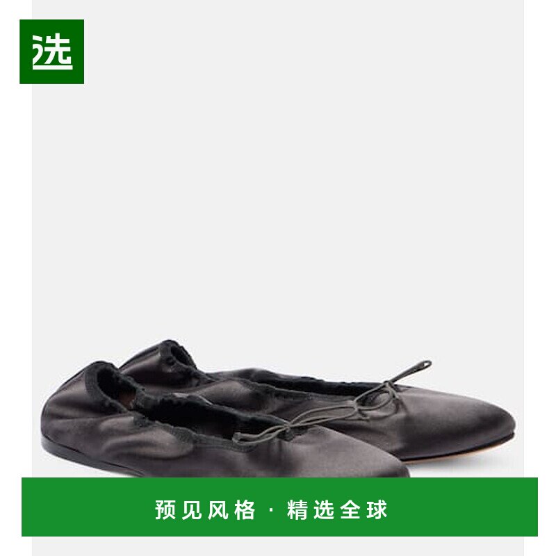 香港直邮The Row 女士 Awar 绸缎芭蕾舞鞋 grey灰色 舒适时尚