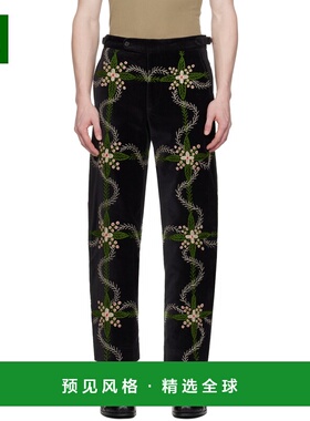 1h可退 香港直邮Bode 男士 黑色 Rosemallow 长裤 MRF23BT023