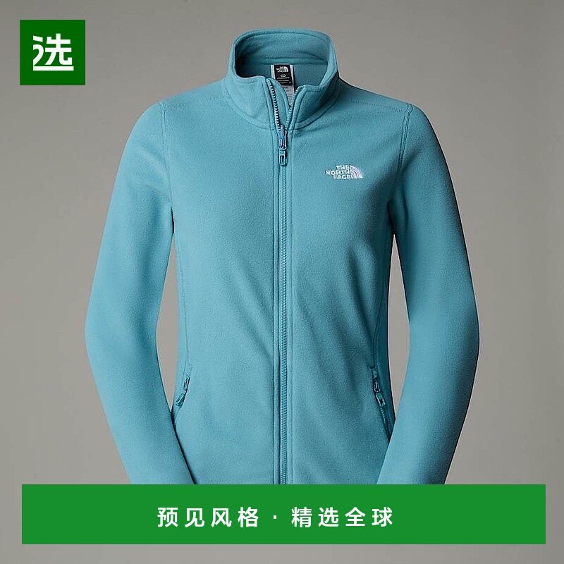 欧洲直邮北面女士 100 Glacier 全拉链羊毛夹克TheNorthFace