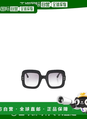 香港直邮Isabel Marant 黑色徽标方形框太阳镜 IM0074GS807