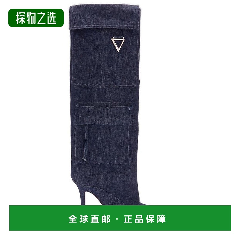 香港直邮The Attico 女士 牛仔高跟长筒靴 247WS656D001