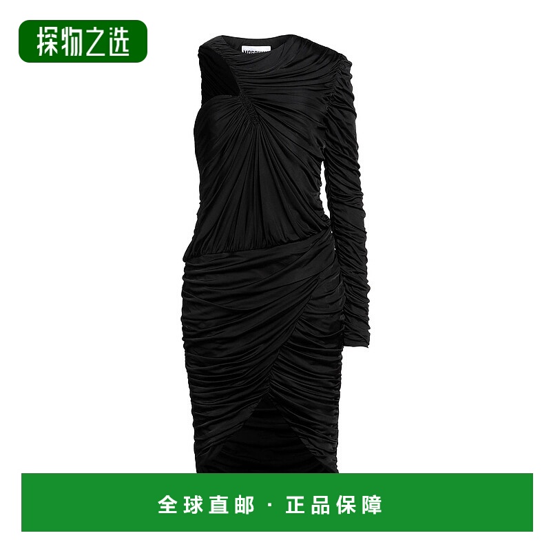 香港直邮Moschino 莫斯奇诺 女士 中长连衣裙 black黑色 舒适时尚