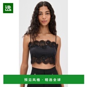 真丝蕾丝抹胸上衣 1h可退 black黑色 Mal 女士 香港直邮Fleur