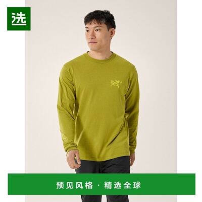 欧洲直邮Arc'teryx KRAGG SL棉质鸟标拼贴长袖圆领衫 男装始祖鸟