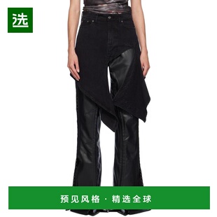 1h可退 【美国直邮】Y Project 黑色镂空牛仔迷你裙 女装半身裙 2