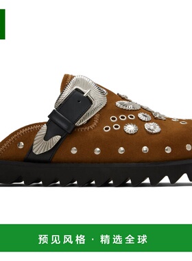1h可退 香港直邮toga 男士 独家发售卡其色 Eyelet Metal Sabot