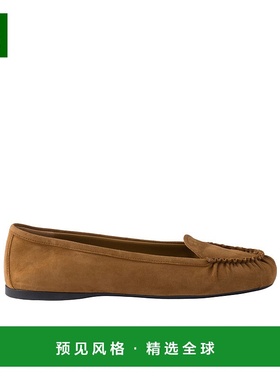 香港直邮Prada 绒面革芭蕾舞鞋 1D192O008FDD05一脚蹬