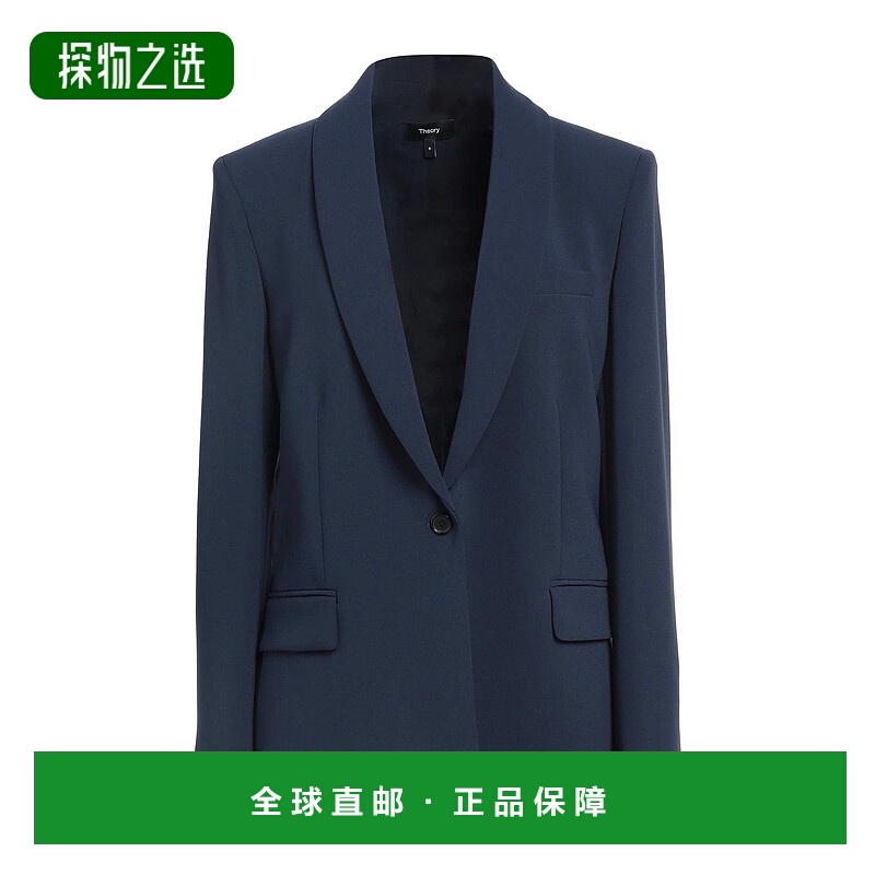 1h可退 香港直邮THEORY 希尔瑞 女士 西装外套 blue蓝色 舒适时尚