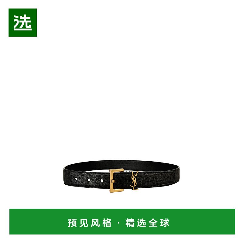 香港直邮Saint Laurent Milo 徽标扣腰带 940895