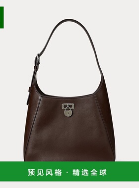 欧洲直邮RalphLauren拉夫劳伦 Lauren大号 Tanner 皮革单肩包