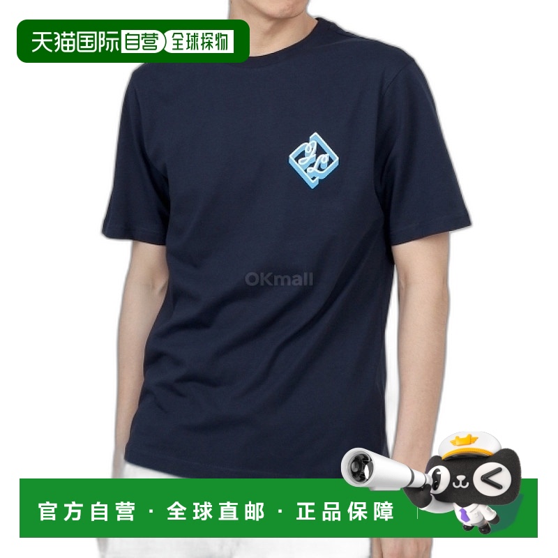 韩国直邮J.Lindeberg金·林德伯格季节性印花T恤海军蓝休闲图案