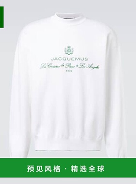 1h可退 香港直邮Jacquemus 男士 Venice 徽标刺绣卫衣 white白色