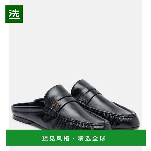 1h可退 香港直邮Saint Laurent 圣罗兰 女士 Le 简便皮质凉拖凉鞋